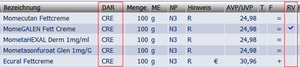 Abb. aus Medistar, Stand 01.09.2018; DAR = Darreichungsform, RV = Rabattvertrag